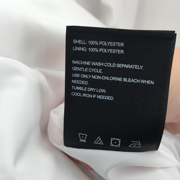 Laundry by Shelli Segal Anorak Coat Jacket Hooded Zip Up White SZ Small NEW - Picture 8 of 8